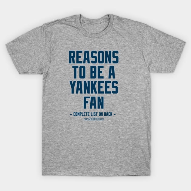 No Reasons To Be a Yankees Fan, Yankees Suck, Funny Tshirt T-Shirt by MaxHater